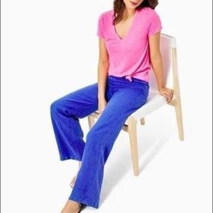 Lilly Pulitzer 33” Beach Mid Rise Linen Palazzo